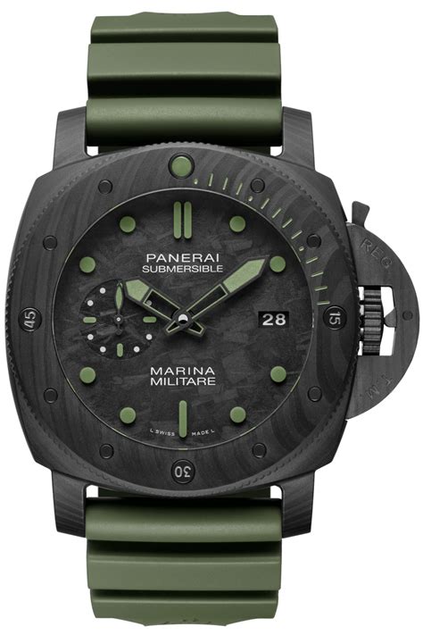 panerai submersible marina militare carbotech 47mm replica|Panerai submersible quarantaquattro bianco.